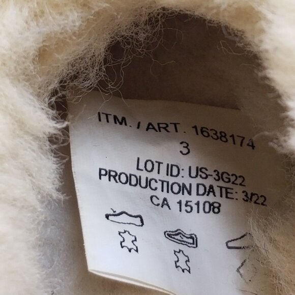 Kids Booties Shoeties Vegan Sherpa Lined Size 3 - Picture 9 of 9